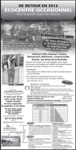 Écocentre occasionnel Valcourt 2012